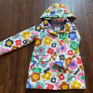 Mini Boden Floral Mac Coat size 7-8 years